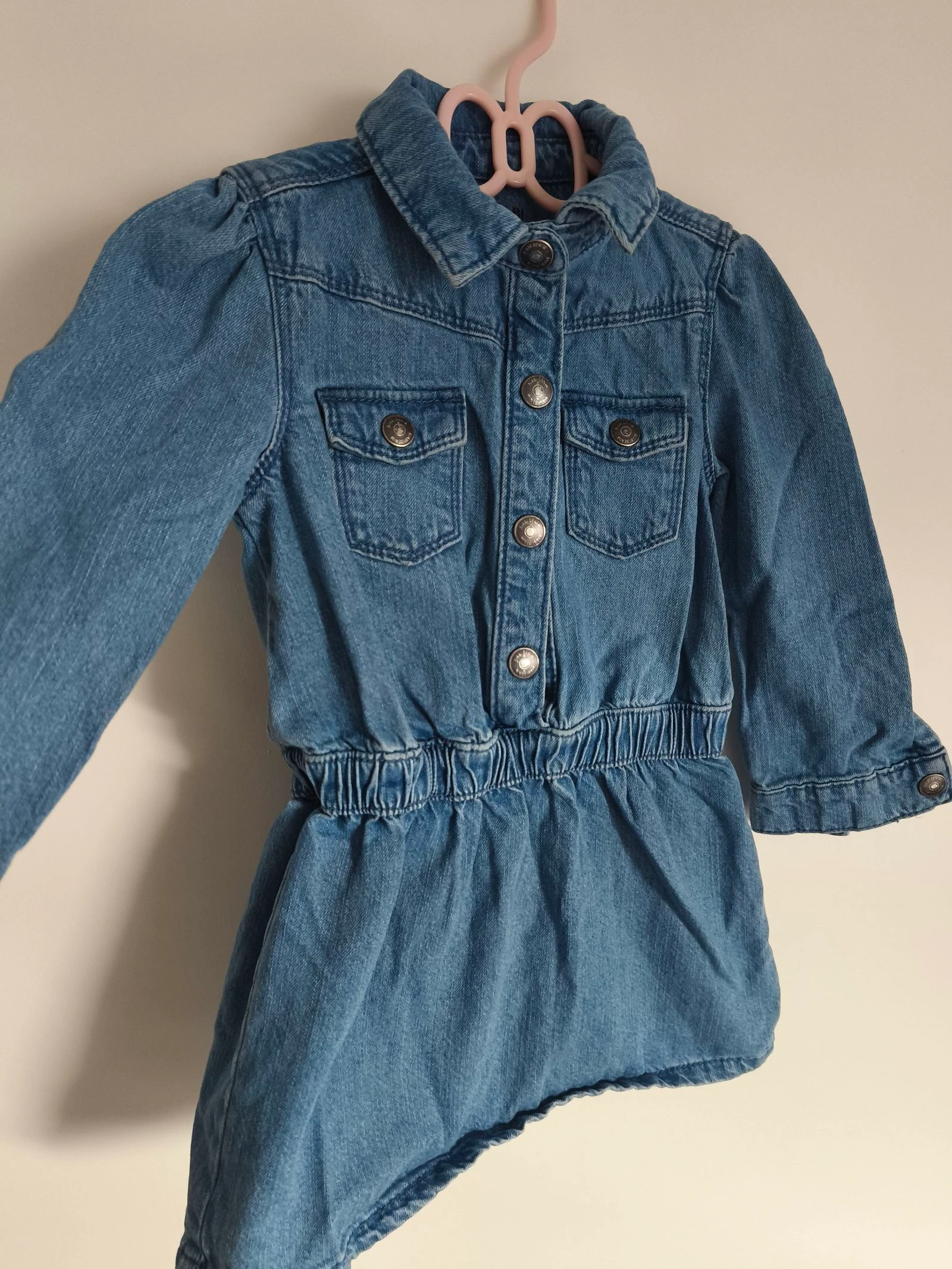 Vestido de jean de mangas largas para niña (4 años) – photo 4